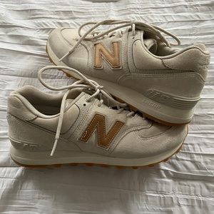 New Balance Nude/Beige 574 Sneakers